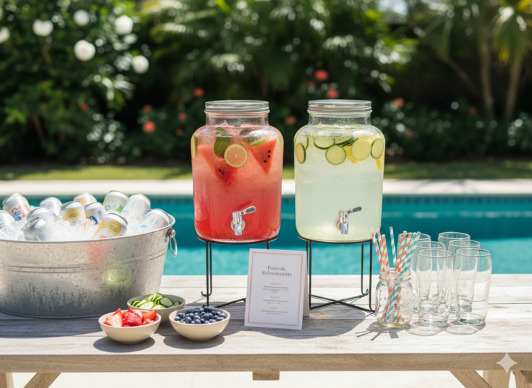 Pool Party Drink: How to Set Up the Best Self-Serve Station