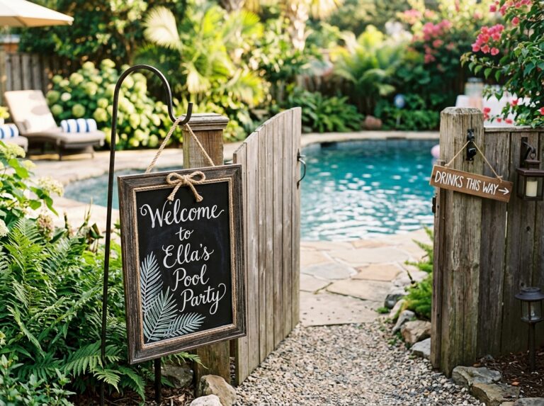 Pool Party Welcome Sign & Other Effective Signages