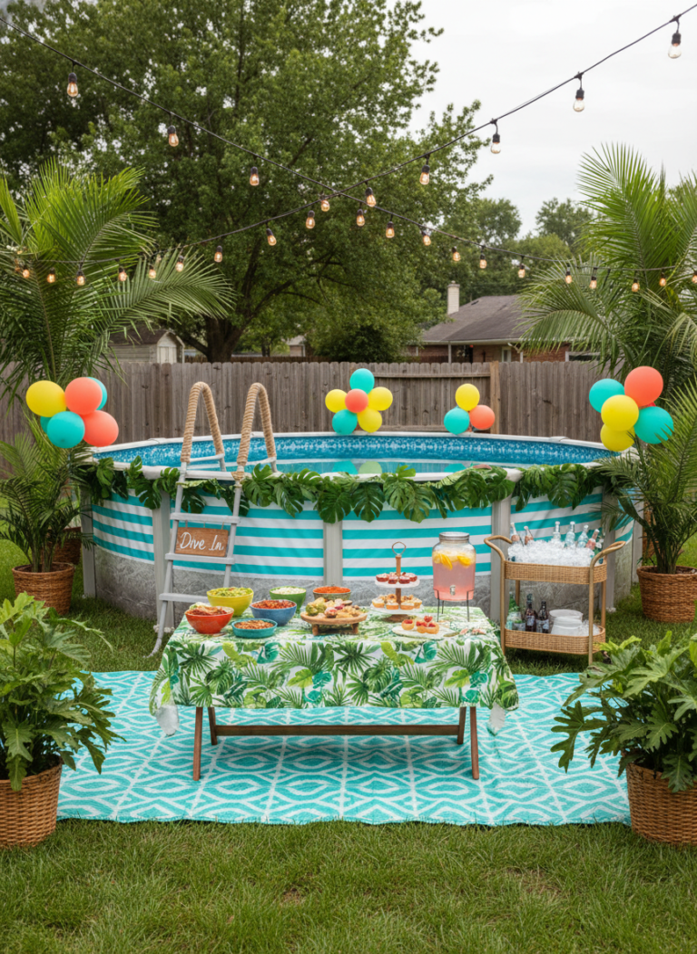 How to Throw an Above-Ground Pool Party That Looks Amazing