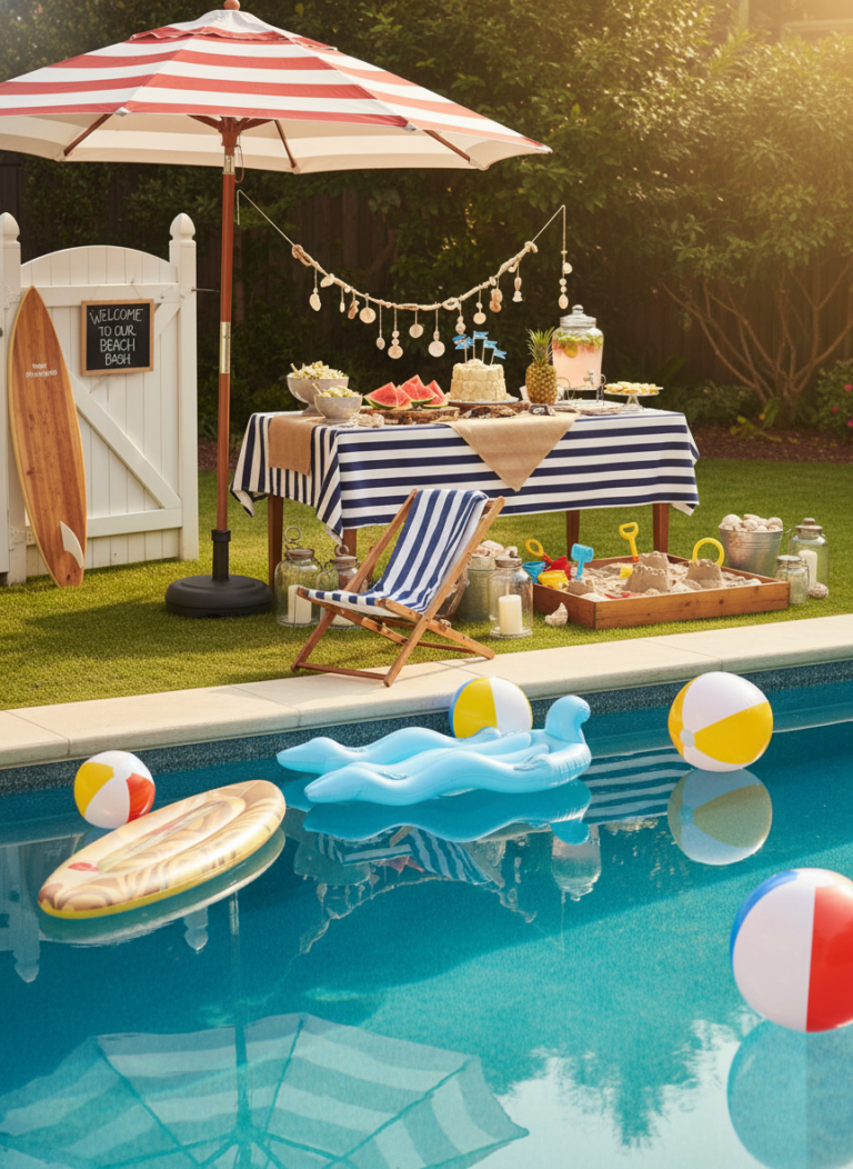 Beach Theme Pool Party: Fun with Sand and Surf