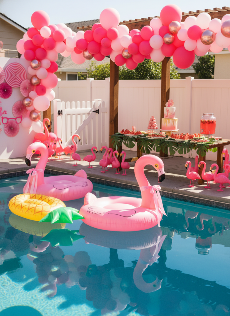 Flamingo Pool Party: Super Glam & Completely Iconic